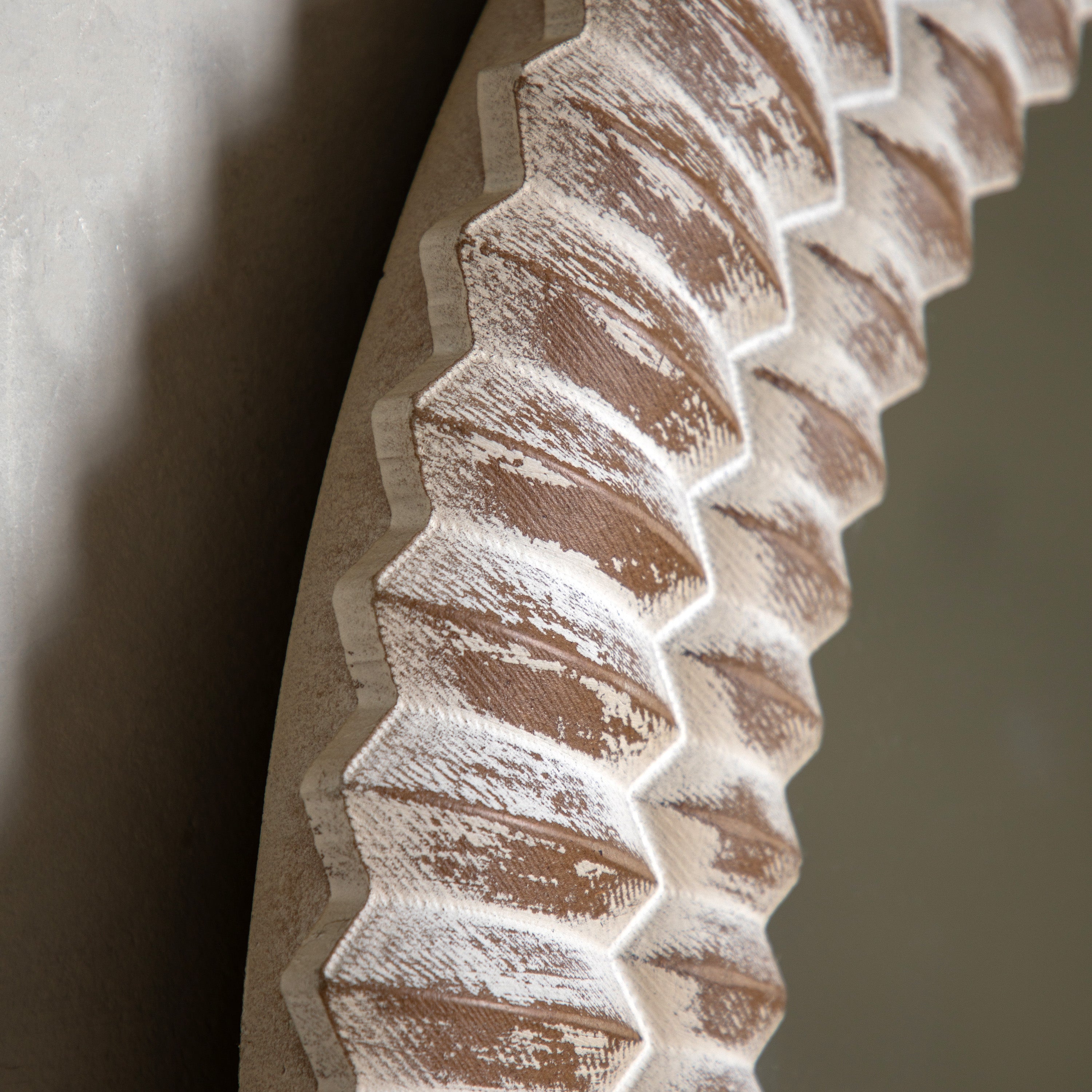 Chambery Arch White Wash Full Length Leaner Mirror